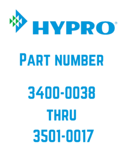 Hypro 3400-0038 to 3501-0017